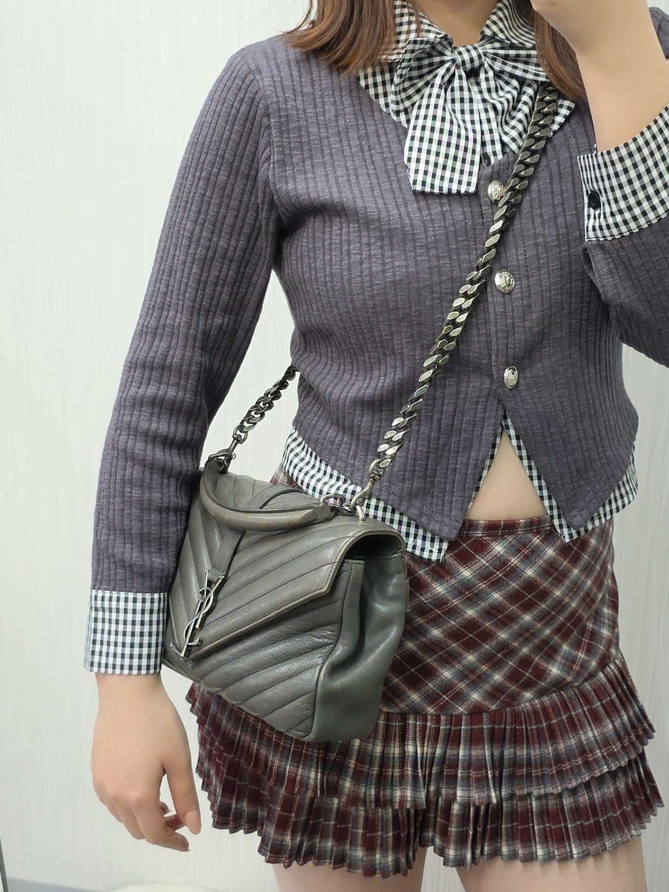 YSL Medium Envelope Chain Shoulder Bag (Pre-owned)