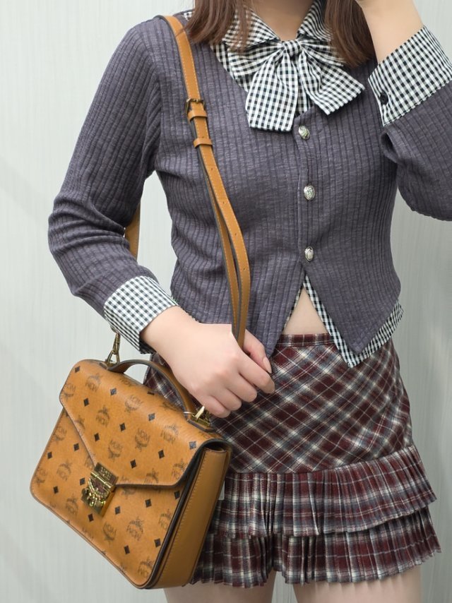 MCM Cognac Visetos Tracy Shoulder Bag (Pre-owned)