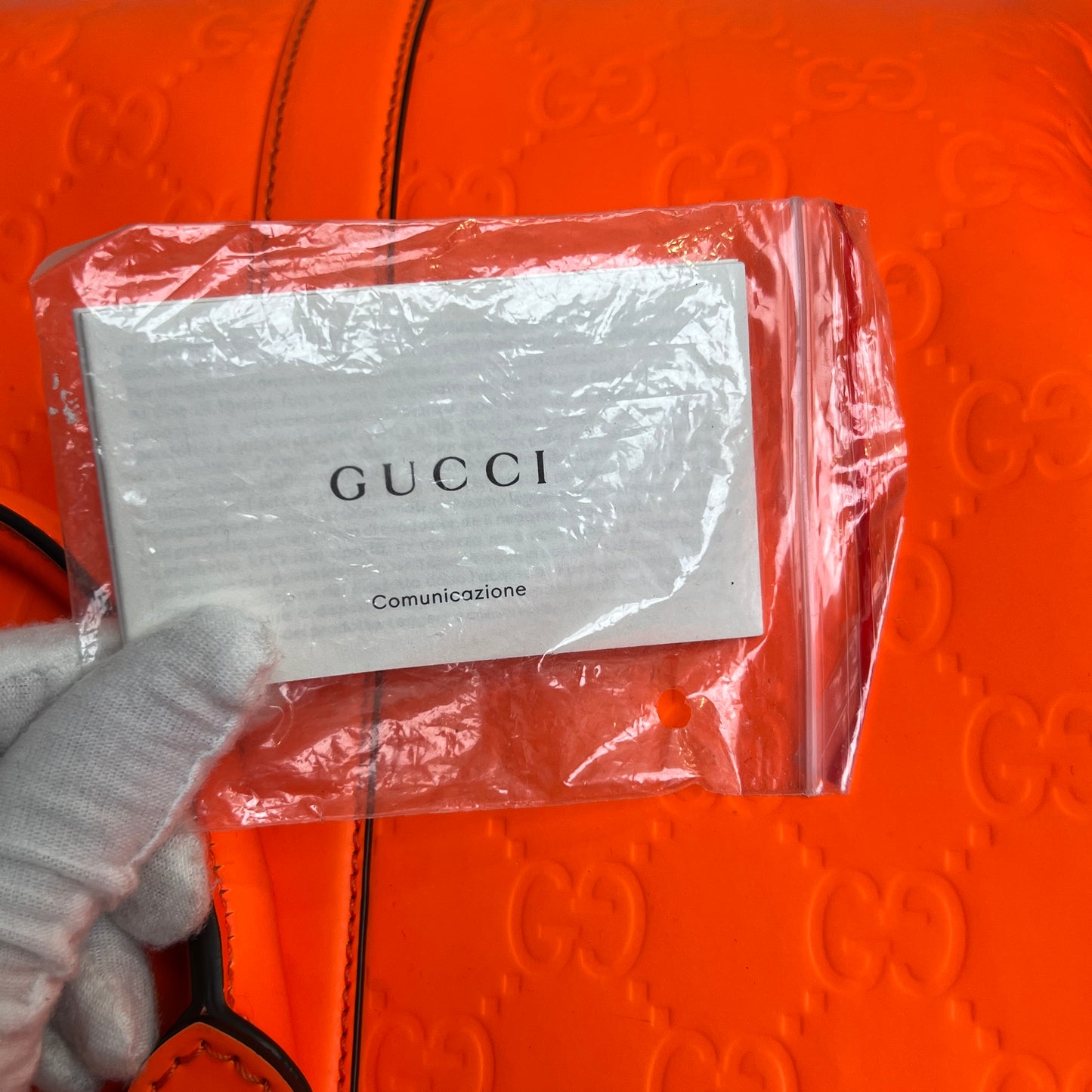 GUCCI Embossed GG Leather Travel Bag (Pre-Owned)