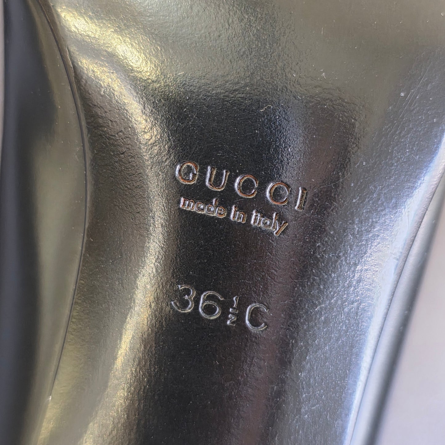 GUCCI Mid-Heel Leather Pumps (Pre-Owned)