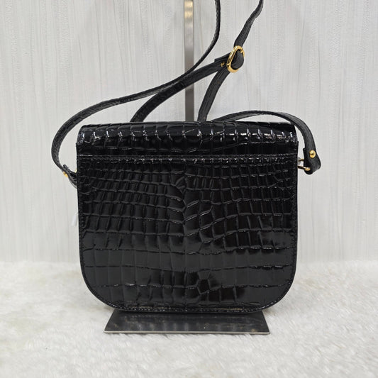 YSL Crocodile Embossed Shoulder Bag (Pre-Owned)