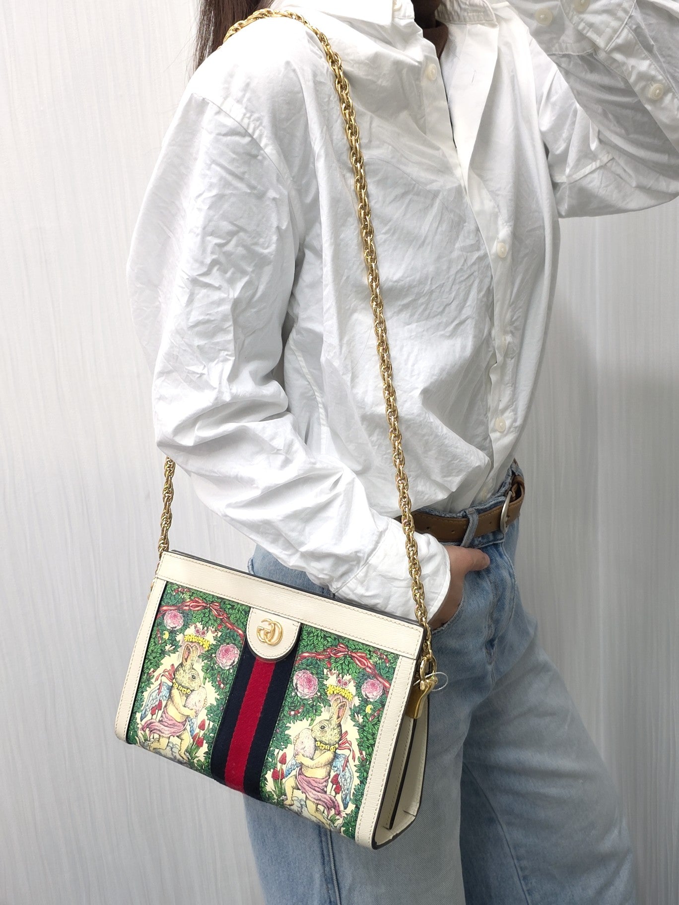 GUCCI GG Supreme Tian Yuko Higuchi Collaboration Shoulder Bag (Pre-Owned)