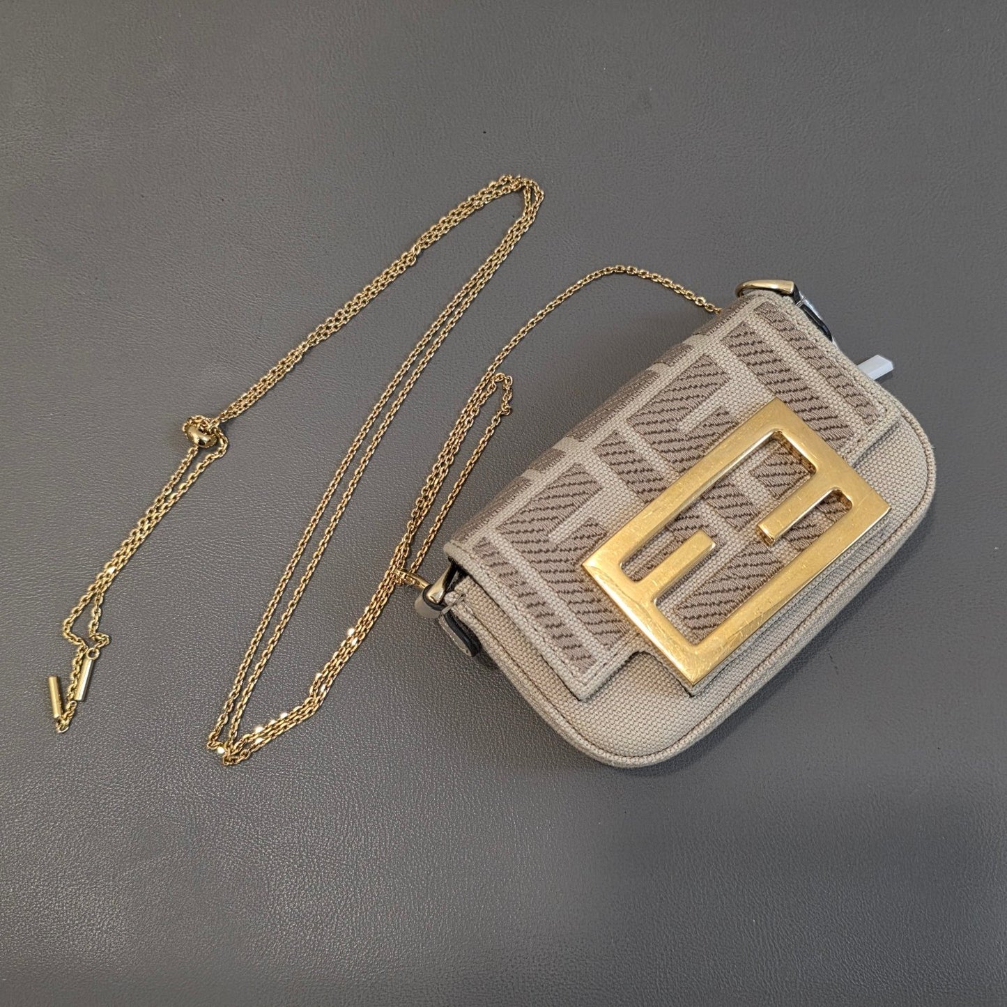 Fendi Baguette FF Jacquard Micro Bag (Pre-Owned)
