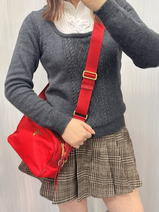 Prada Red Nylon Camera Bag (Pre-owned)