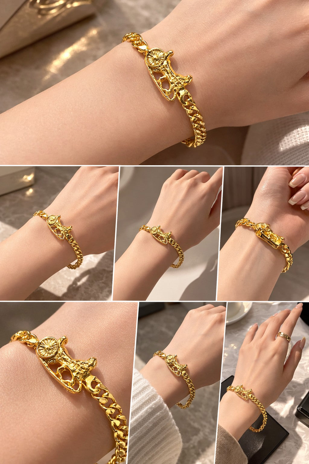 Celine Triomphe Chain Bracelet Gold (Pre-Owned)