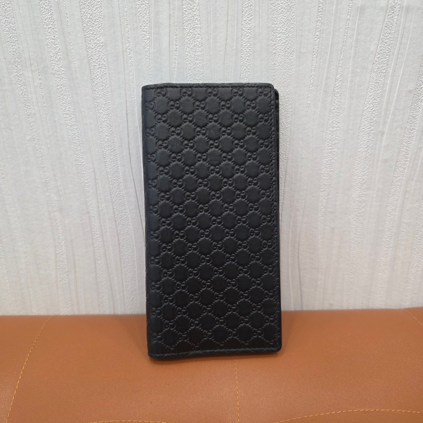 GUCCI Microguccissima Leather Long Wallet Black (Pre-Owned)