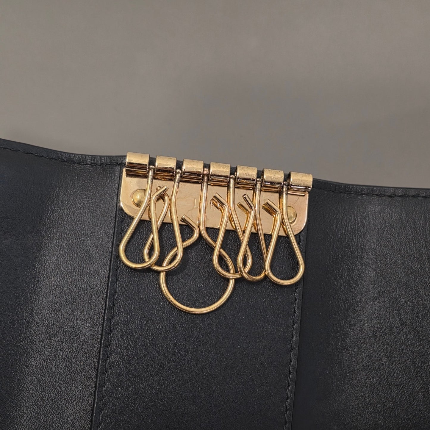 Loewe Anagram Embossed Leather Key Case (Pre-Owned)