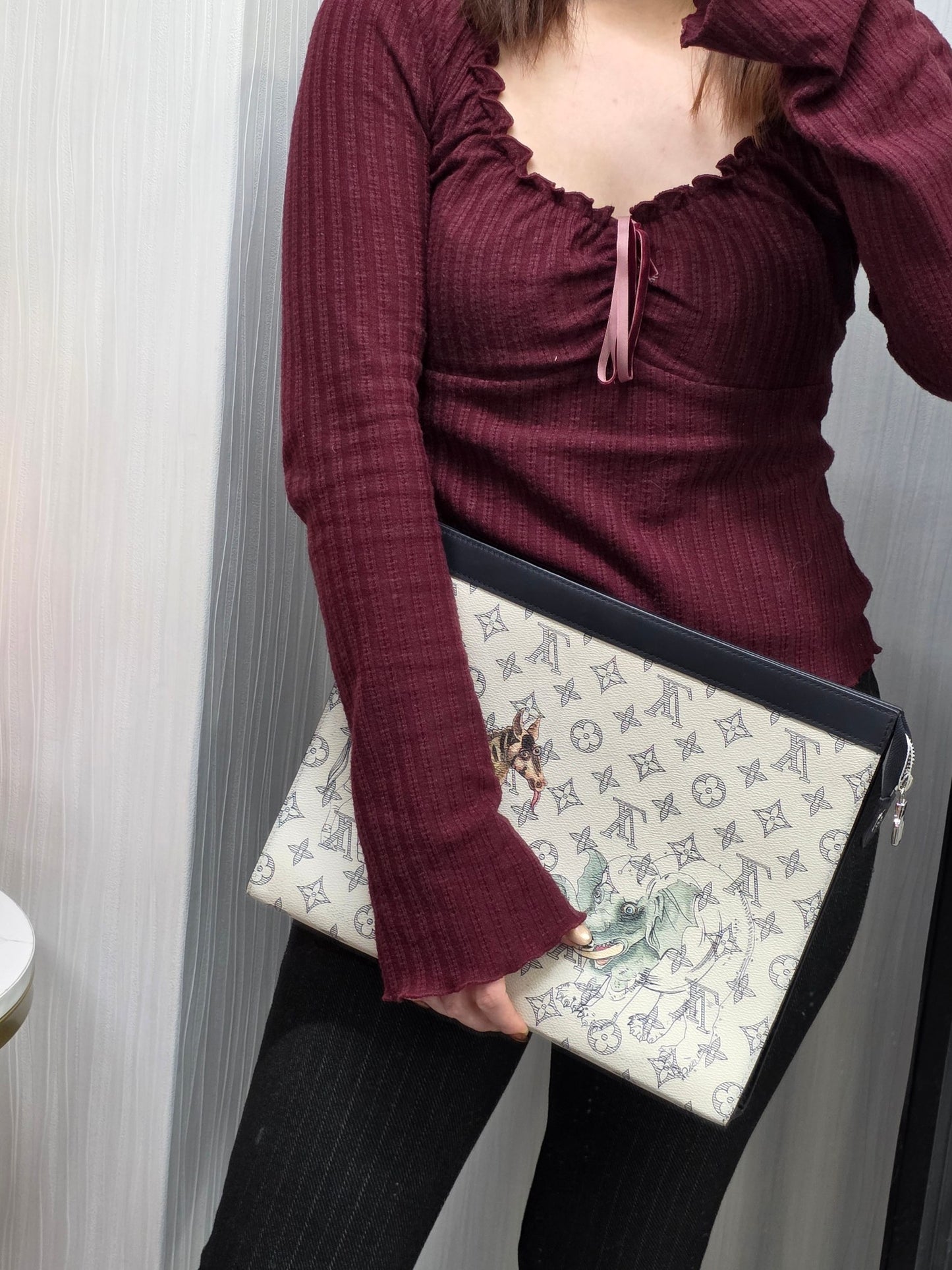 Louis Vuitton Monogram Savane Pochette Voyage GM Chapman Brothers Clutch (Pre-Owned)