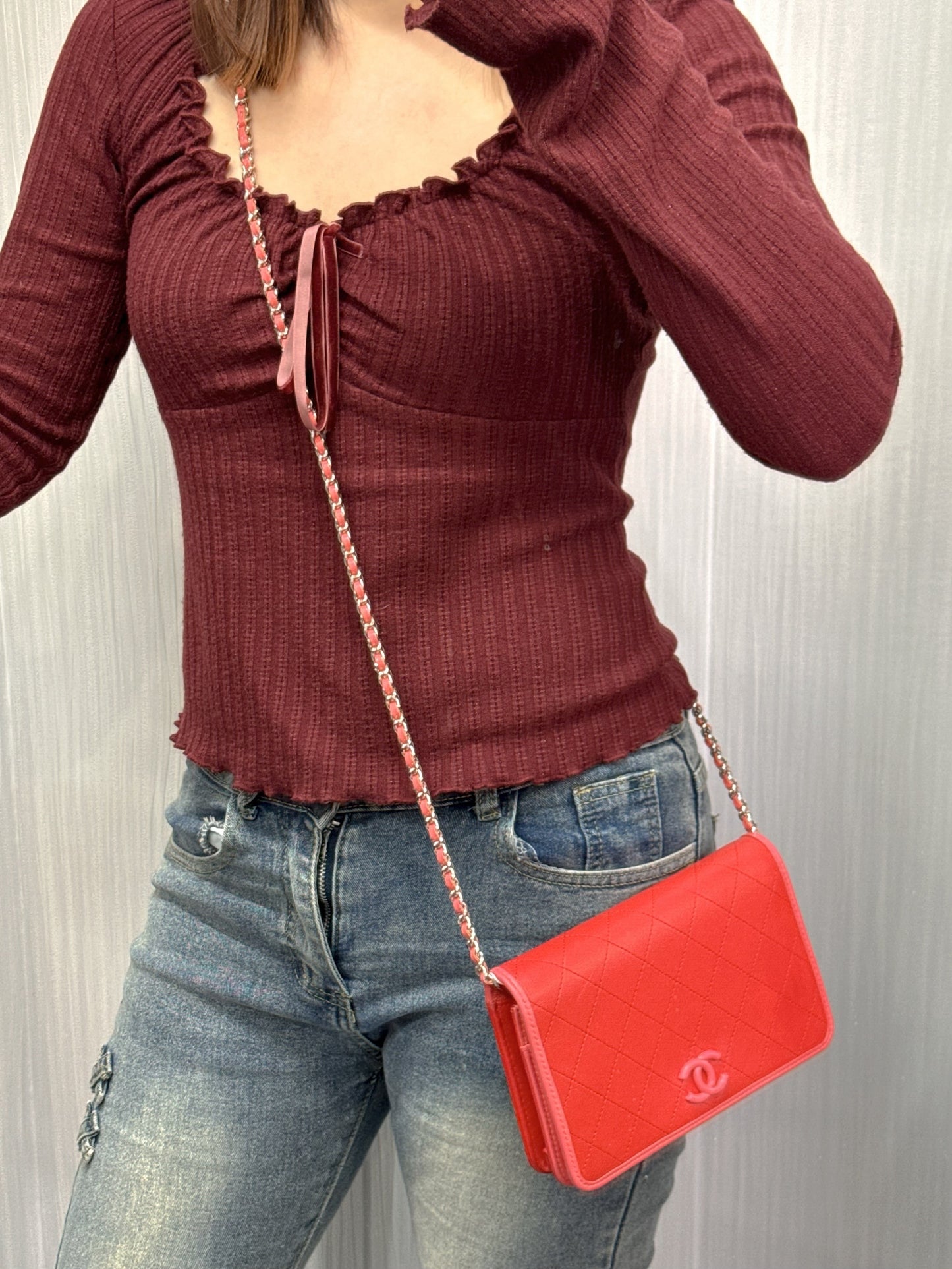 Chanel Quilted Leather Wallet on Chain (Pre-Owned)