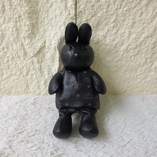 MCM Rabbit Doll Visetos Crossbody Bag Black (Pre-Owned)