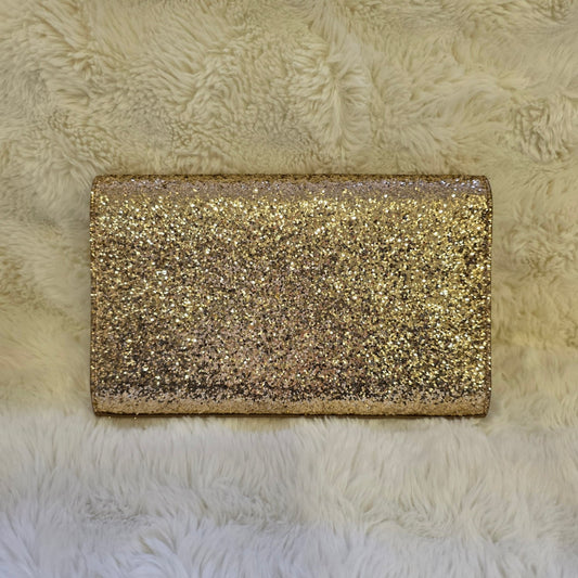 Saint Laurent Kate Glitter Chain Wallet (Pre-Owned)