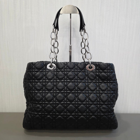 Christian Dior Lady Dior Cannage Leather Tote Bag (Pre-Owned)