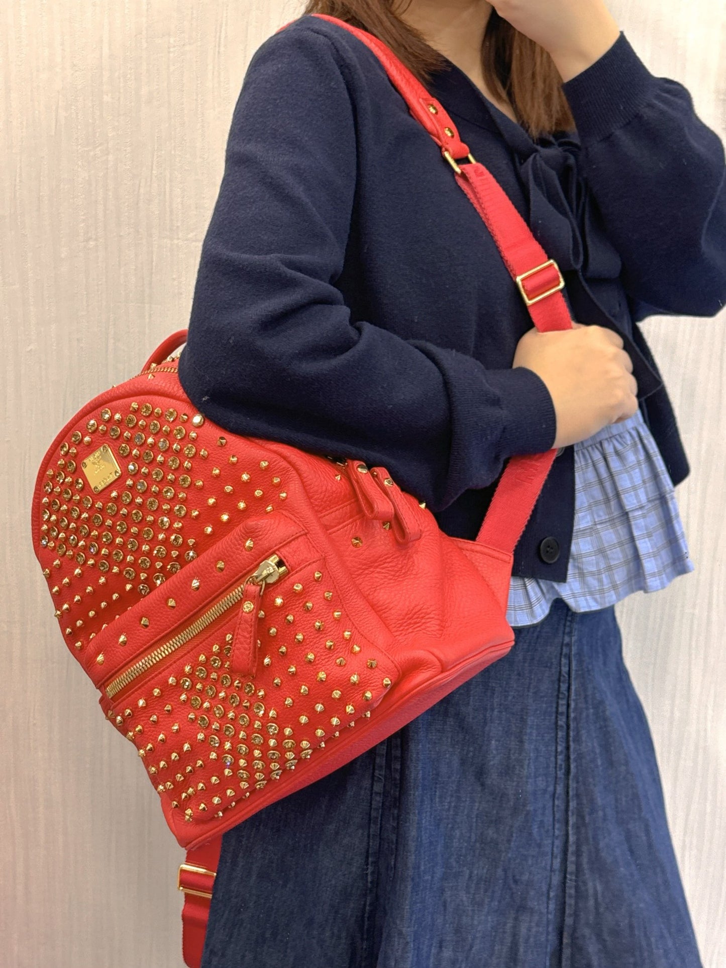 MCM Stark Studded Leather Backpack (Pre-Owned)