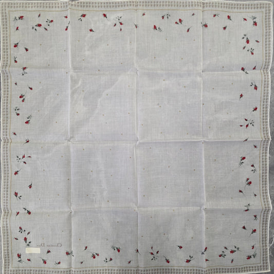 Christian Dior Floral Handkerchief Scarf (Pre-Owned)