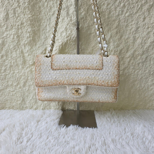 Chanel Tweed Chain Shoulder Bag (Pre-Owned)