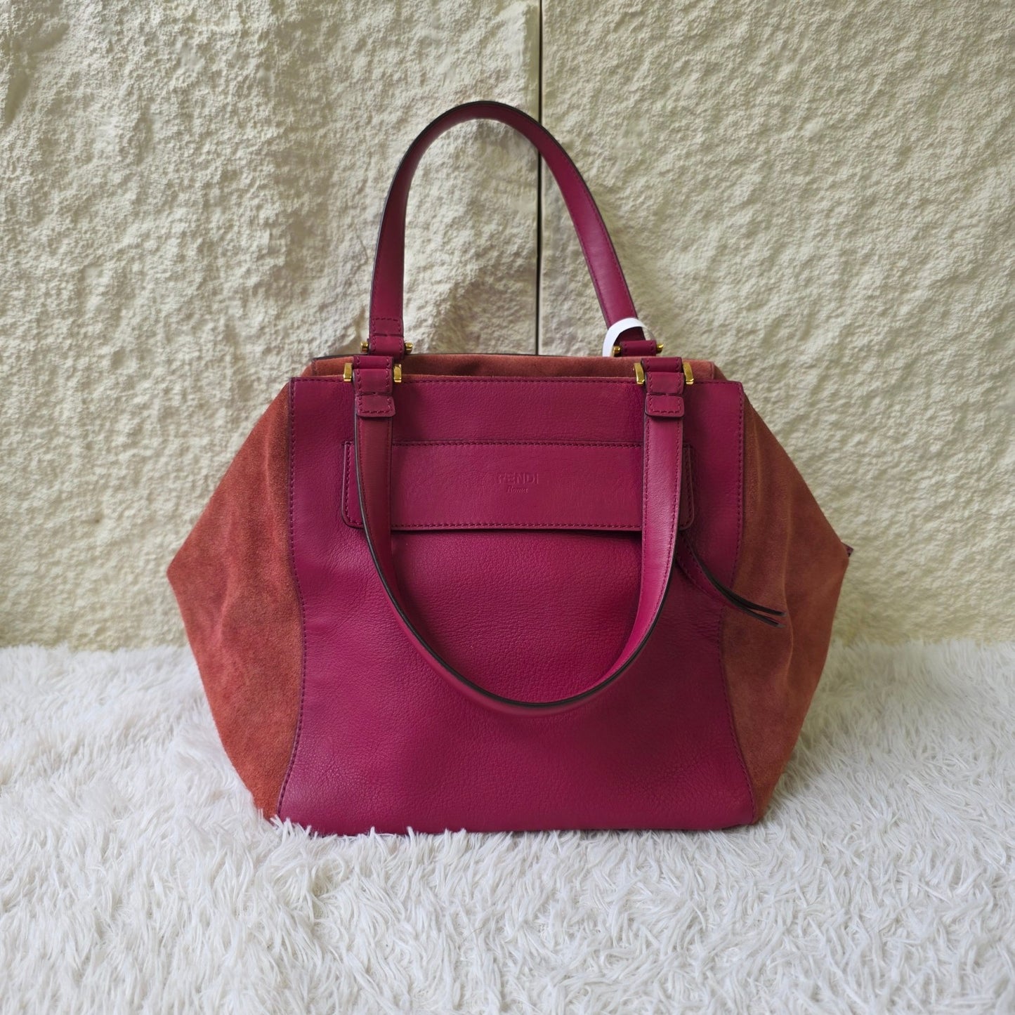 Fendi 2Jours Leather & Suede Tote Bag (Pre-Owned)