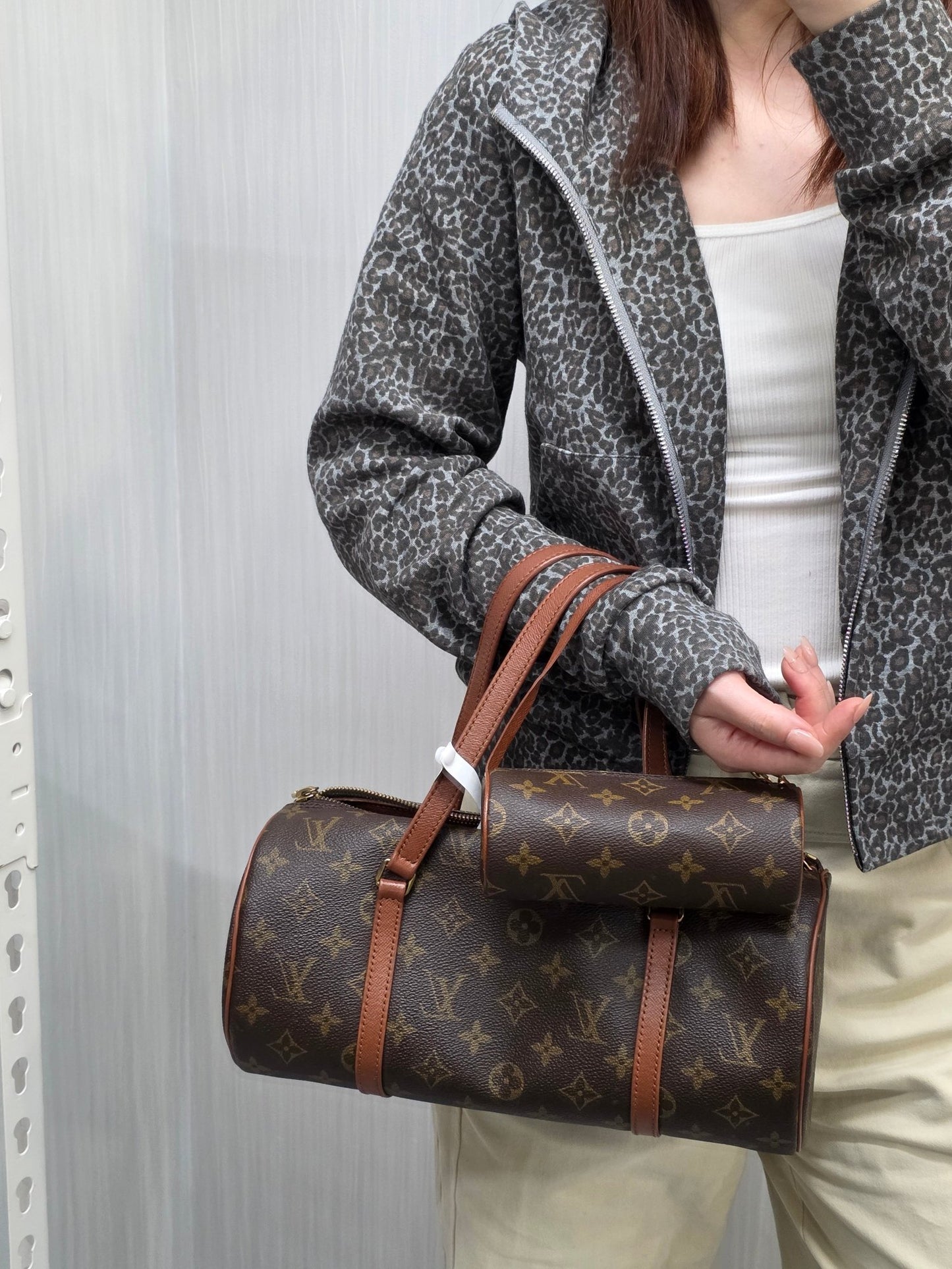 Louis Vuitton Monogram Papillon Handbag with Pouch (Pre-Owned)