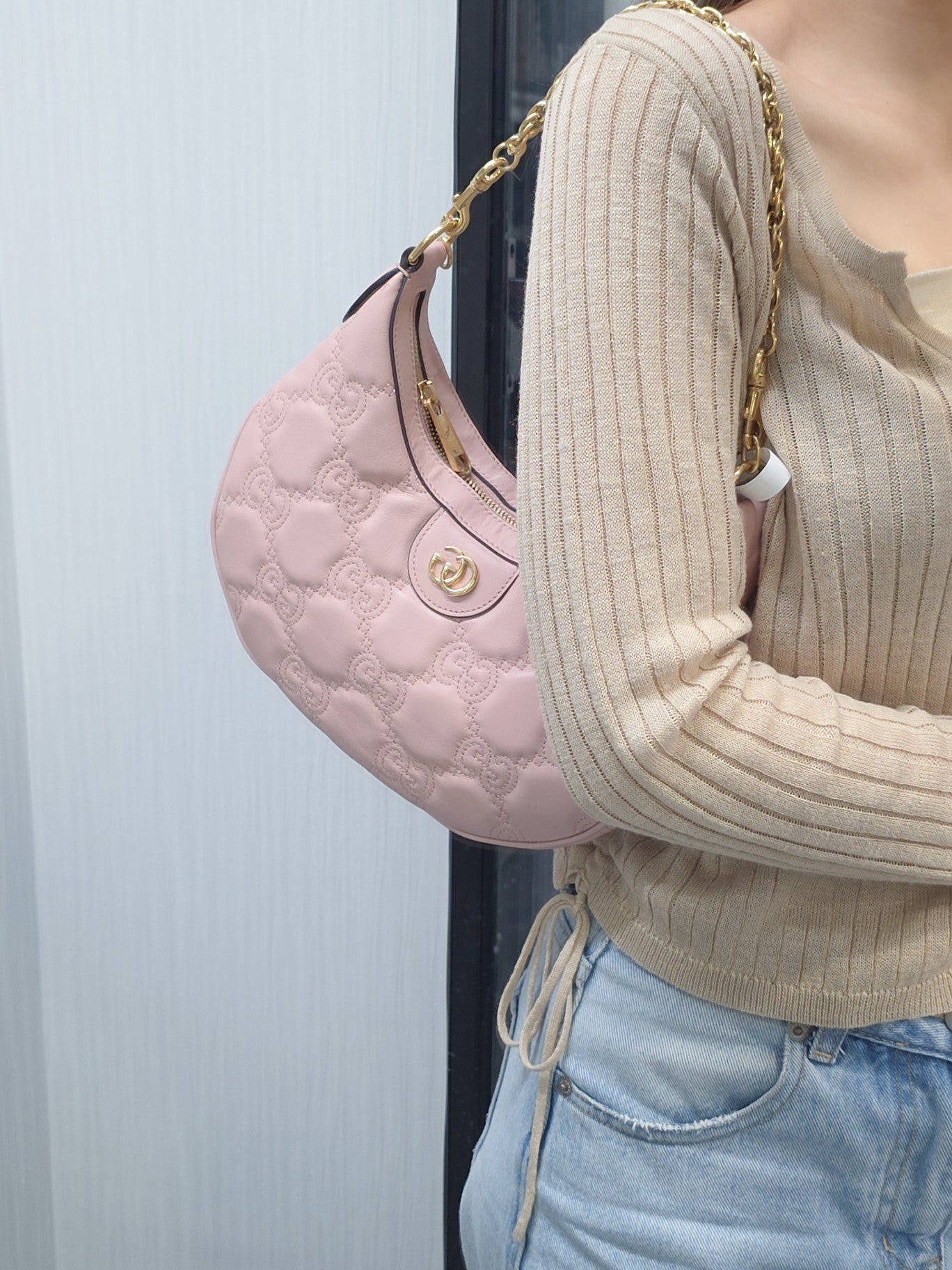 Gucci GG Matelassé Mini Hobo Bag (Pre-Owned)