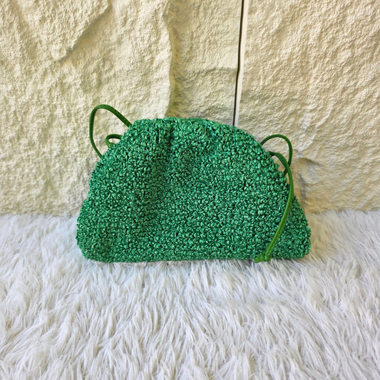 Bottega Veneta Intrecciato Raffia Mini Shoulder Bag (Pre-Owned)