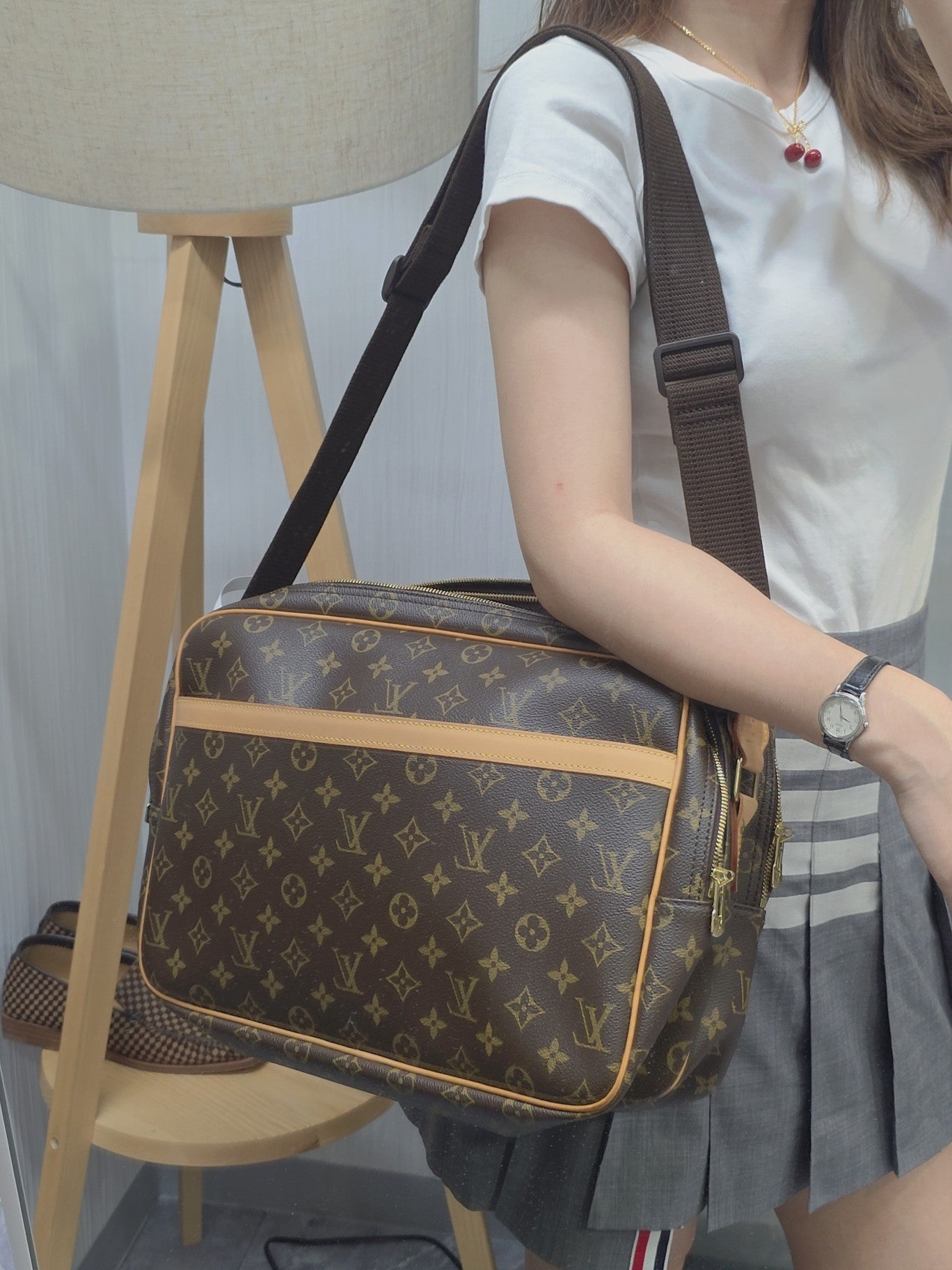 Louis Vuitton Monogram Reporter Shoulder Bag (Pre-Owned)