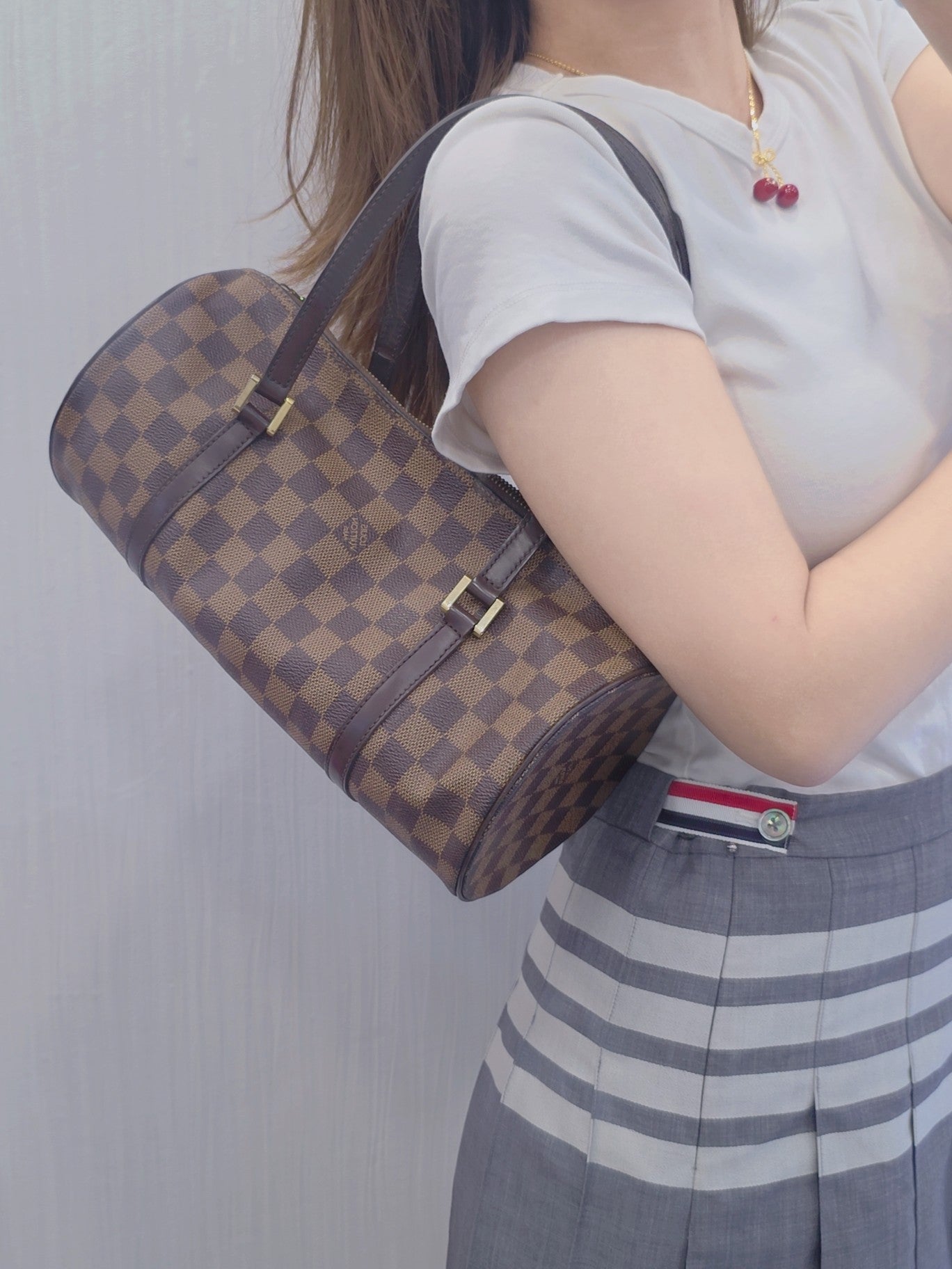 Louis Vuitton Damier Ebene Papillon Handbag (Pre-Owned)