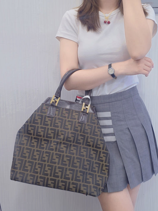 Fendi Zucca Canvas 2-Way Handbag (Pre-Owned)