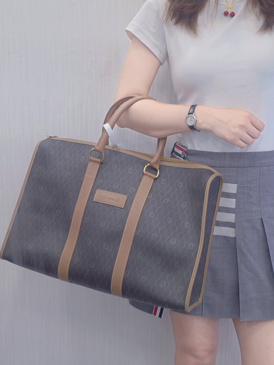 Dior Honeycomb Monogram Boston Bag (Pre-Owned)