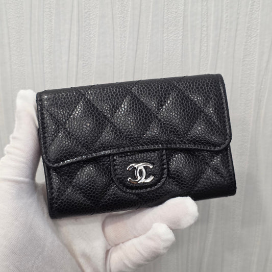 Chanel Quilted Python Leather Wallet (Pre-Owned)