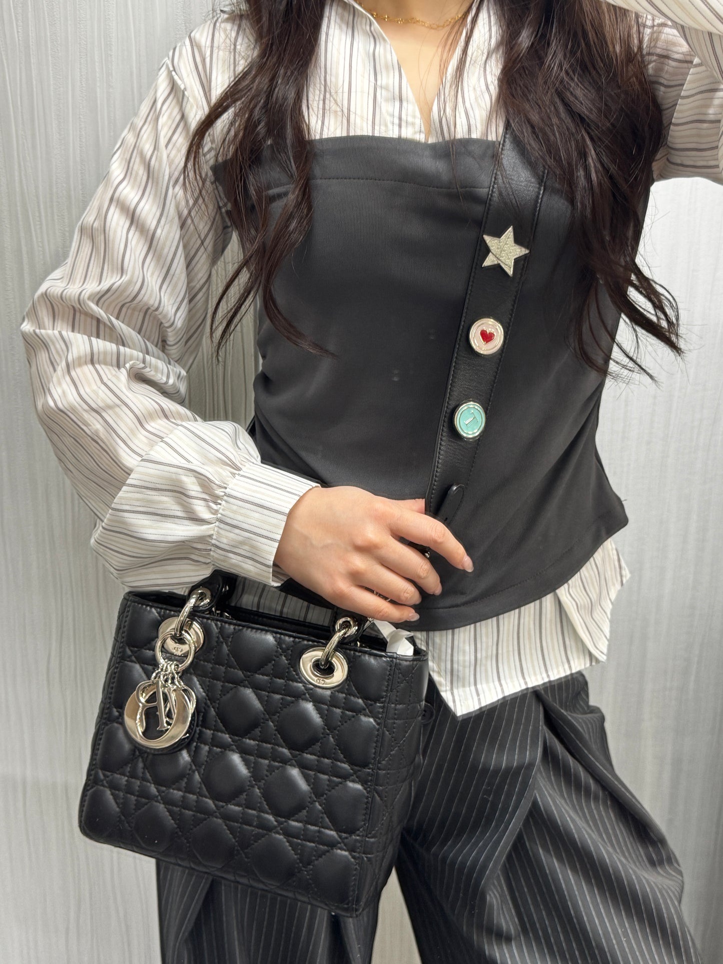 Dior Lady Dior Cannage Leather Bag (Pre-Owned)