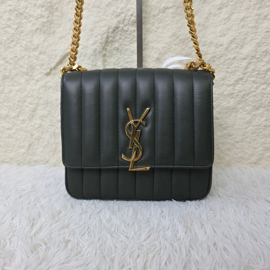 Saint Laurent Vertical Quilted Chain Shoulder Bag (Pre-Owned)