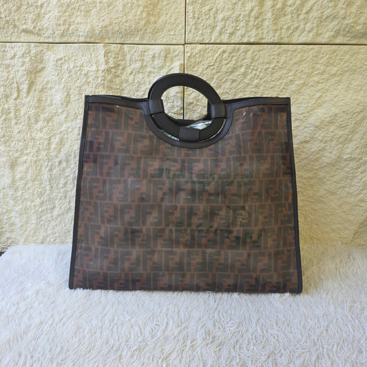 Fendi FF Mesh Runaway Shopper Tote Bag (Pre-Owned)