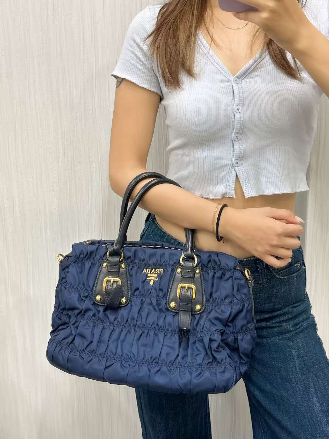 【二手】Prada 尼龙托特包 AA270