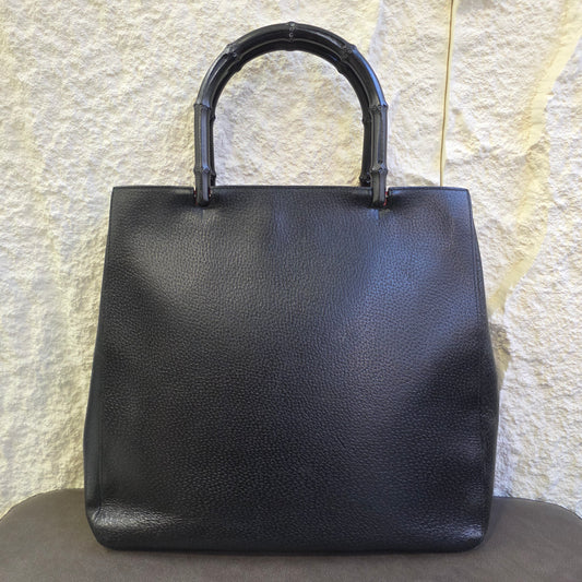 GUCCI バンブーレザーハンドバッグ 本革【中古】