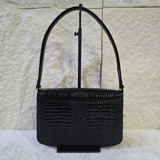 JRA エンボス加工 ワンショルダーバッグ ブラック【中古】