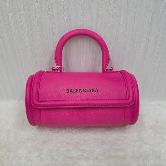 BALENCIAGA アワーグラス ショルダーバッグ レザー ピンク【中古】