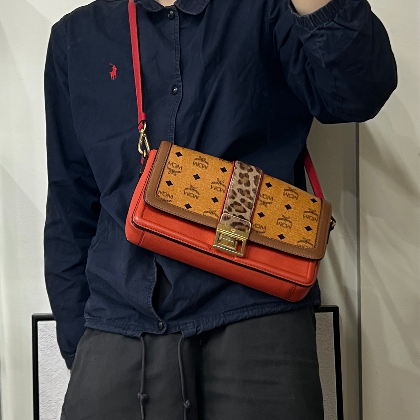 MCM カラーブロック クロスボディバッグ 【中古】