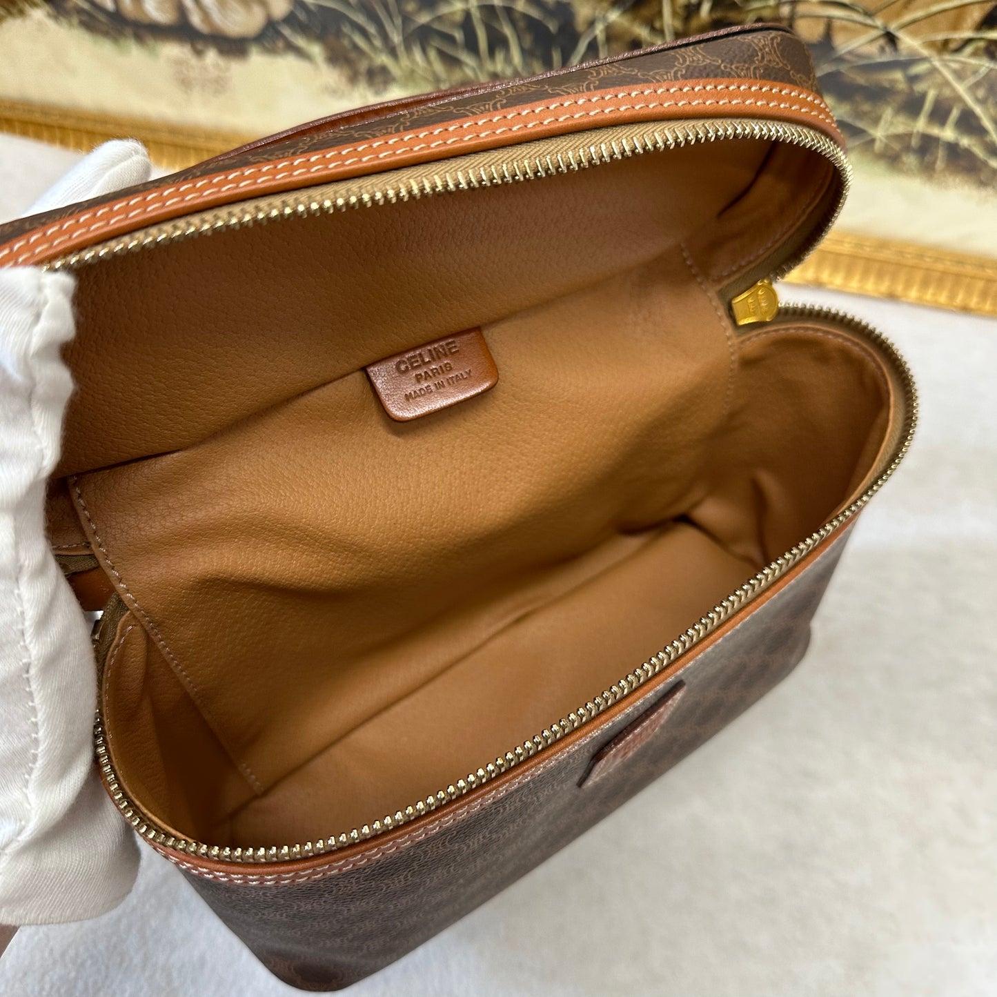 セリーヌ ブラウン モノグラム バッグ【中古】