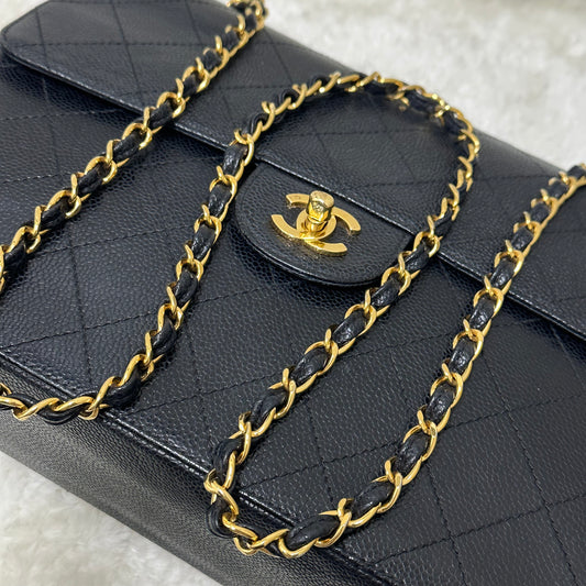 シャネル キャビアレザー チェーンバッグ【中古】