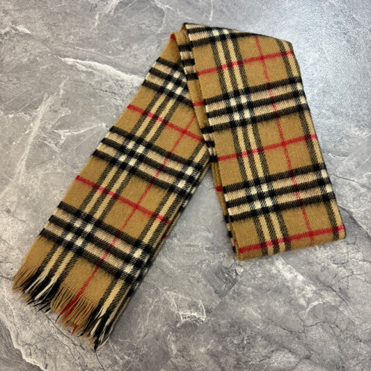 バーバリー チェック柄ウールマフラー【中古】