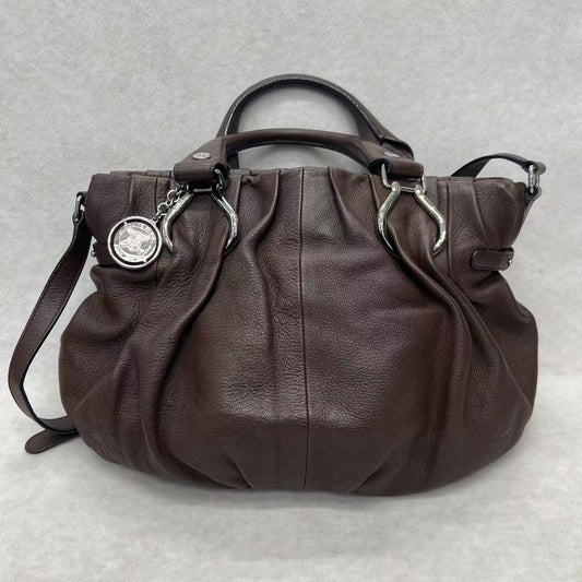 CELINE レザートップハンドル&ショルダーバッグ【中古】