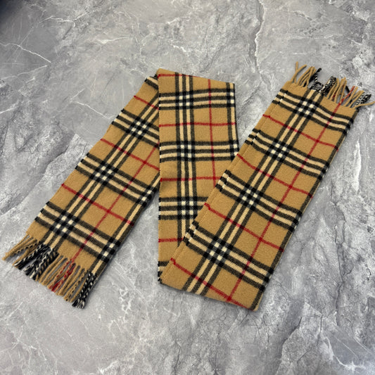バーバリー チェック柄ウールマフラー【中古】