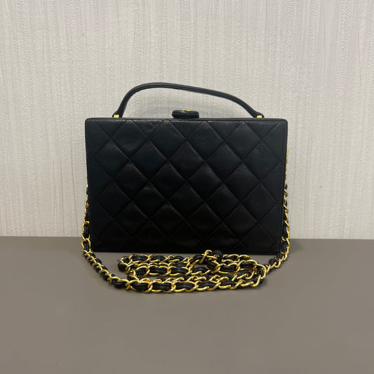 シャネル クラシック ハードボックス クラッチバッグ【中古】