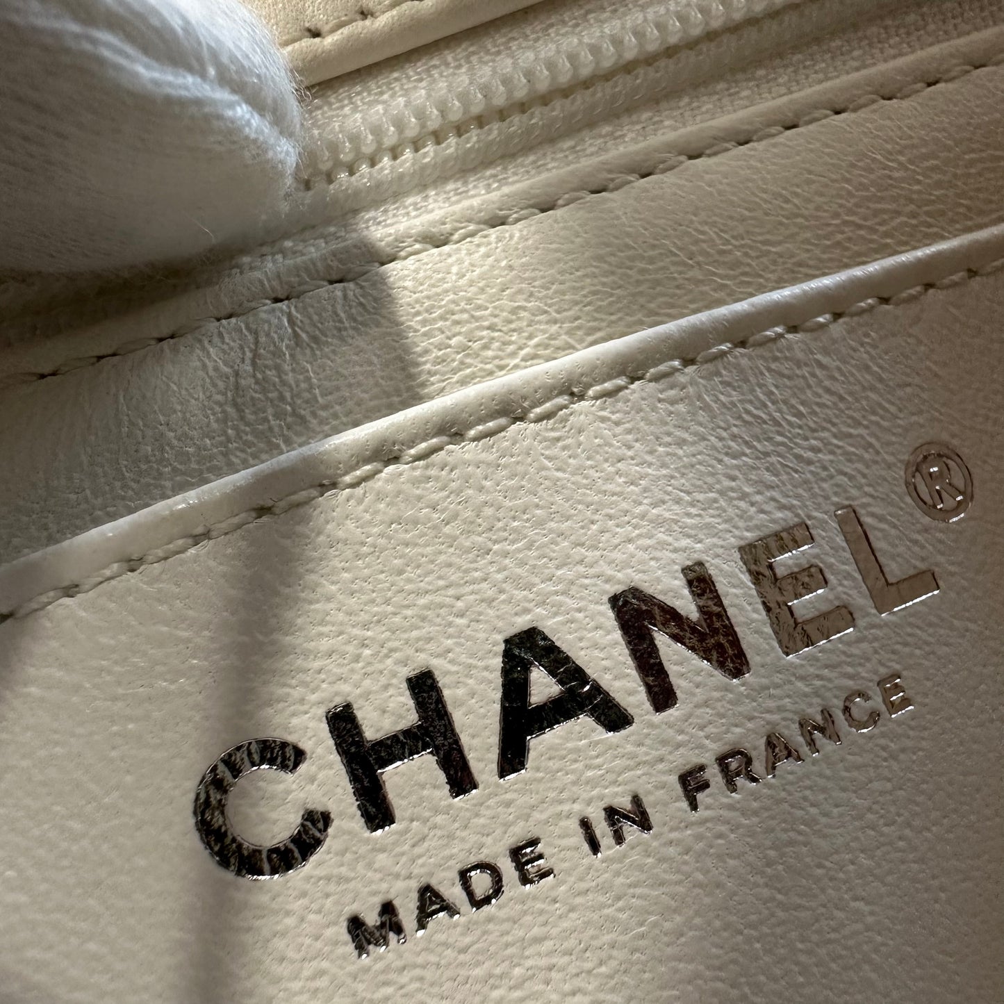 CHANEL 限定版 ホワイトツイード CFバッグ【中古】