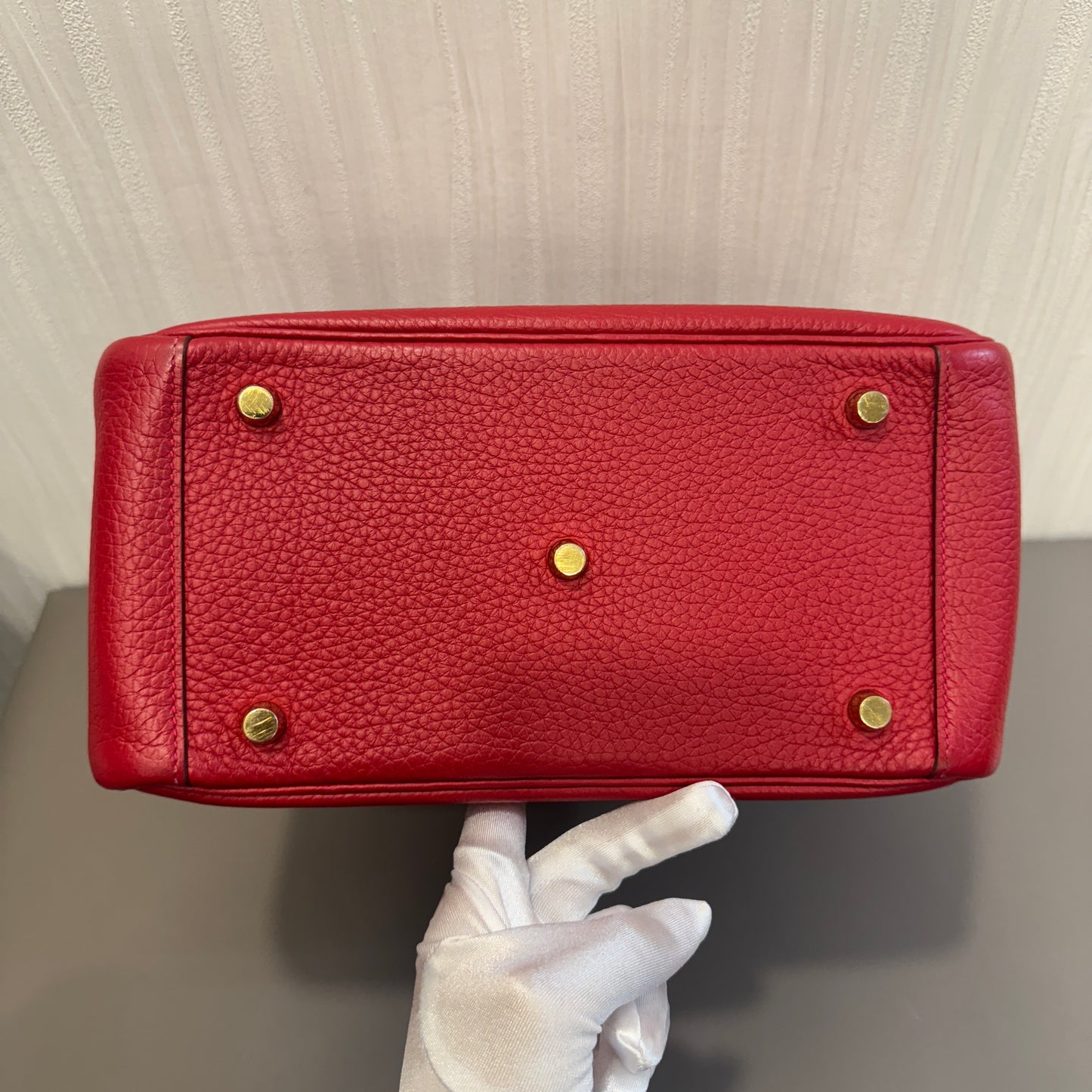 エルメス リンディ 26 レッド ゴールド金具 【中古】