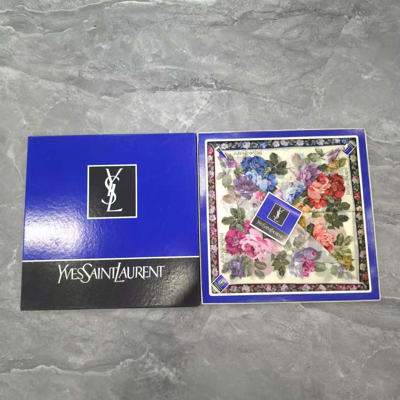 YSL シルクスカーフ3点セット【中古】