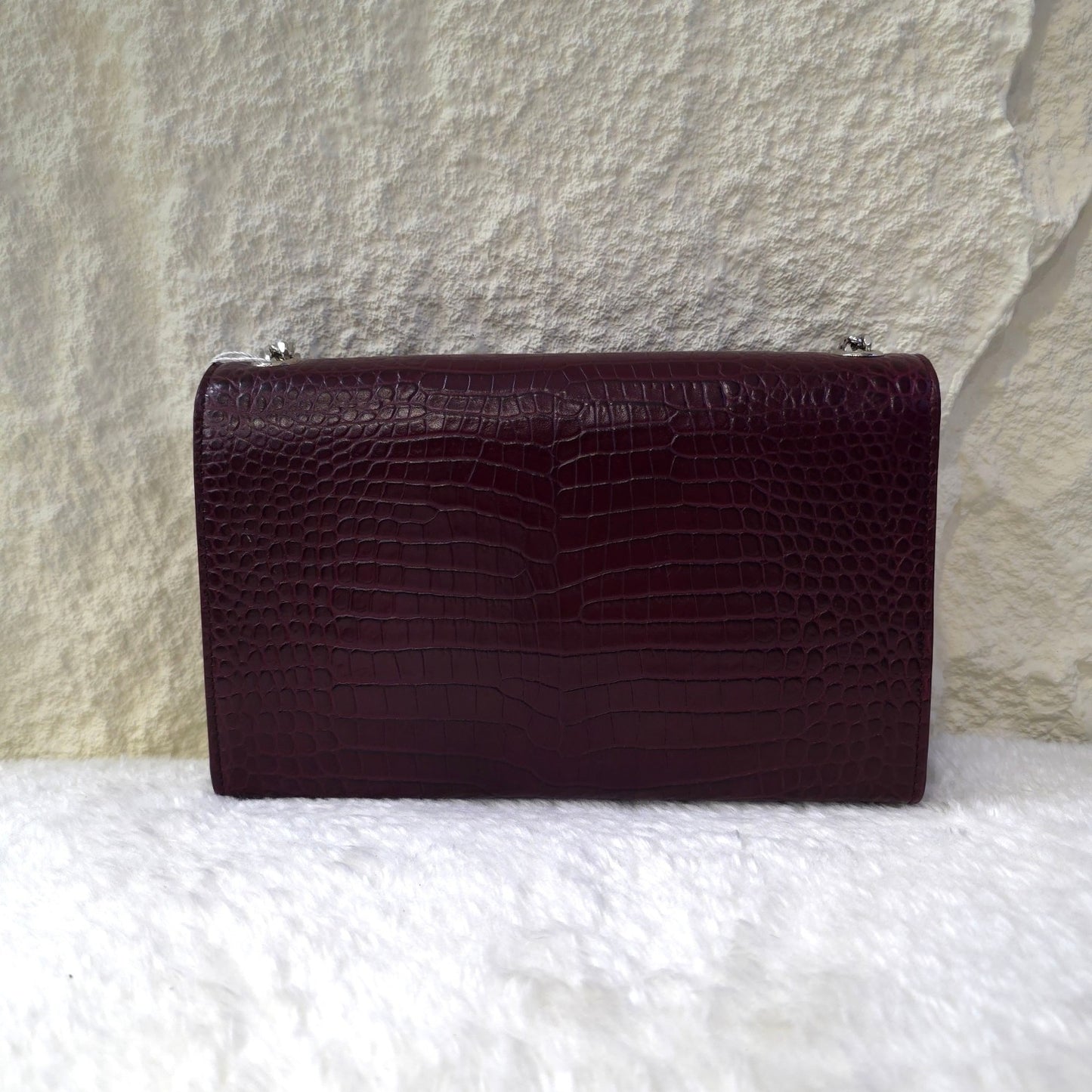 YSL エンボスレザー タッセル ショルダーバッグ【中古】