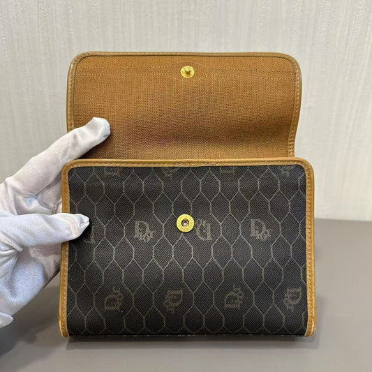 DIOR ビーハイブ モノグラム サドルバッグ【中古】