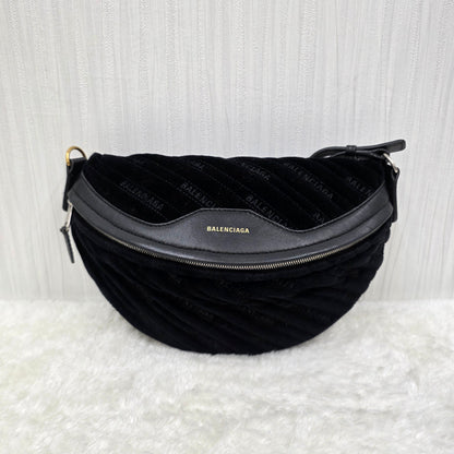 Balenciaga Souvenir All Over Logo Shoulder Bag [Pre-Owned]