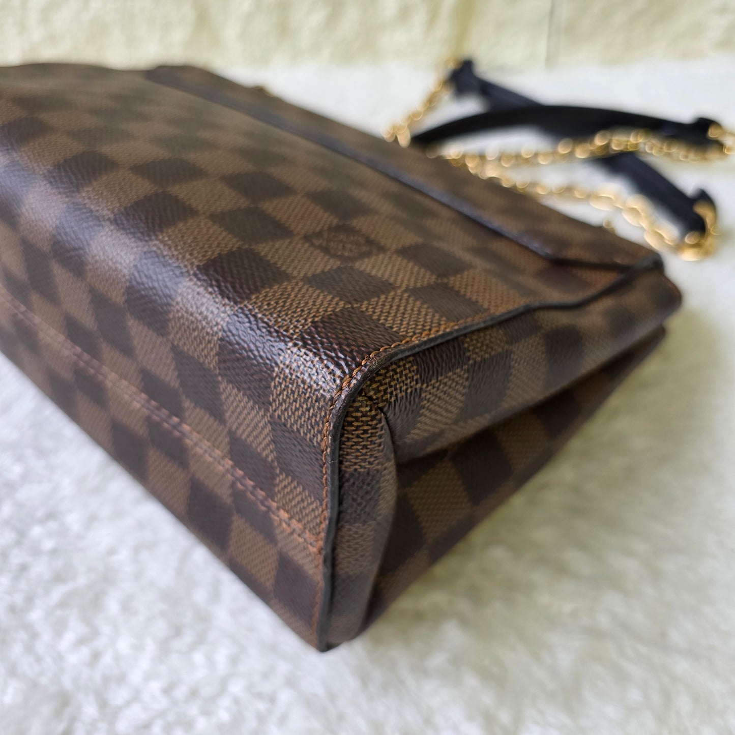 Louis Vuitton Damier Vavin 小号棕色手提包 [二手]
