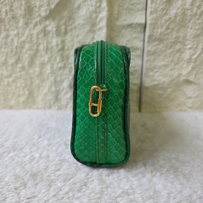 Gucci Old Gucci Python 单肩包 绿色麂皮 GP 盒子 [二手] 
